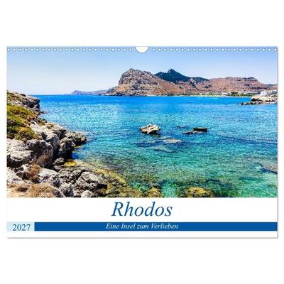 Rhodos - eine Insel zum Verlieben (Wandkalender 2027 DIN A3 quer), CALVENDO Monatskalender