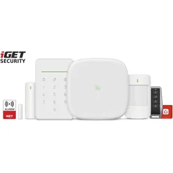 iGet, Einbruchschutz + Alarmanlage, M5-4G Premium security alarm system Wi-Fi White