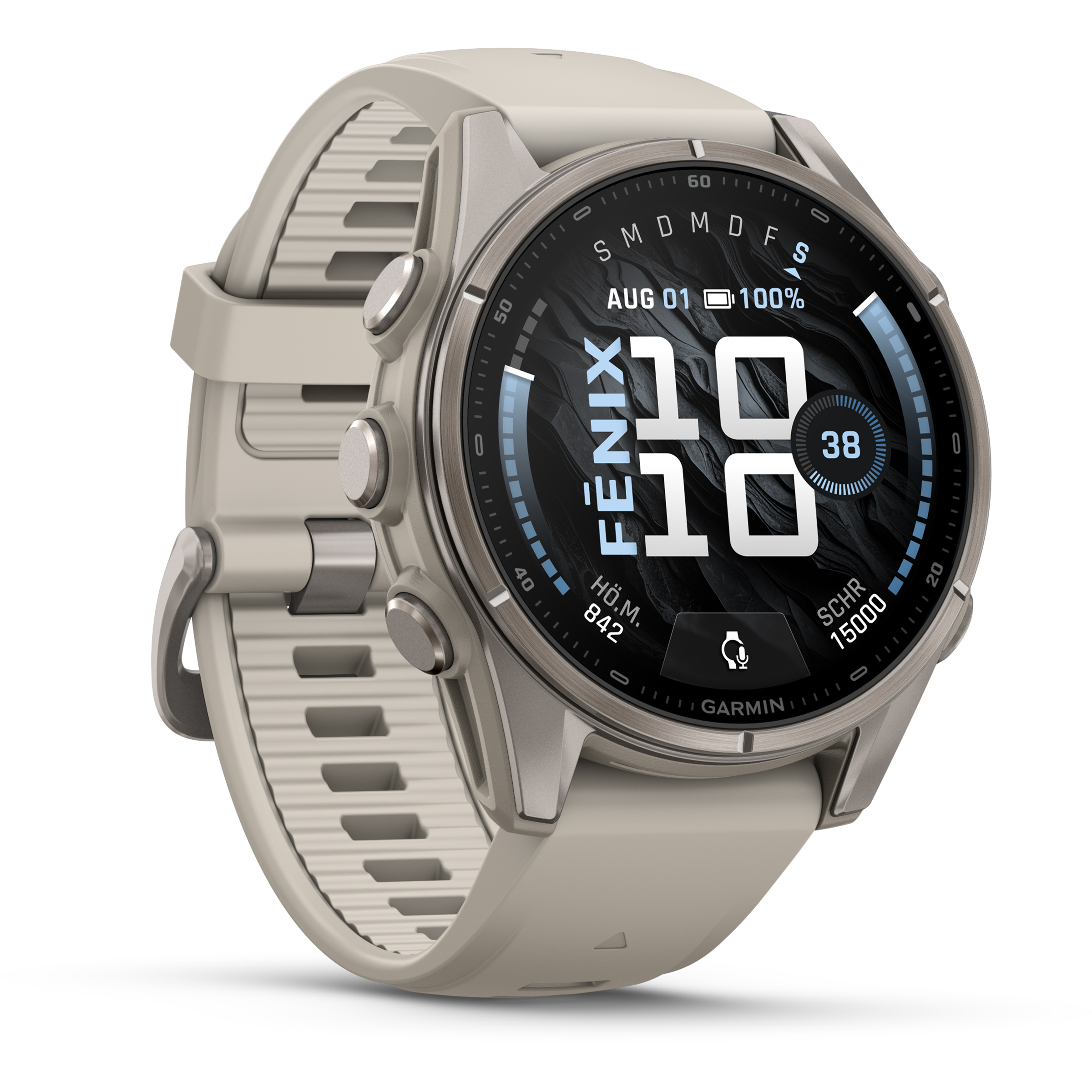 Garmin Fenix 9 GPS-Uhr GPS Uhren nebelgrau-titan Größe 43mm Laufen | Trailrunning | Training & Fitness
