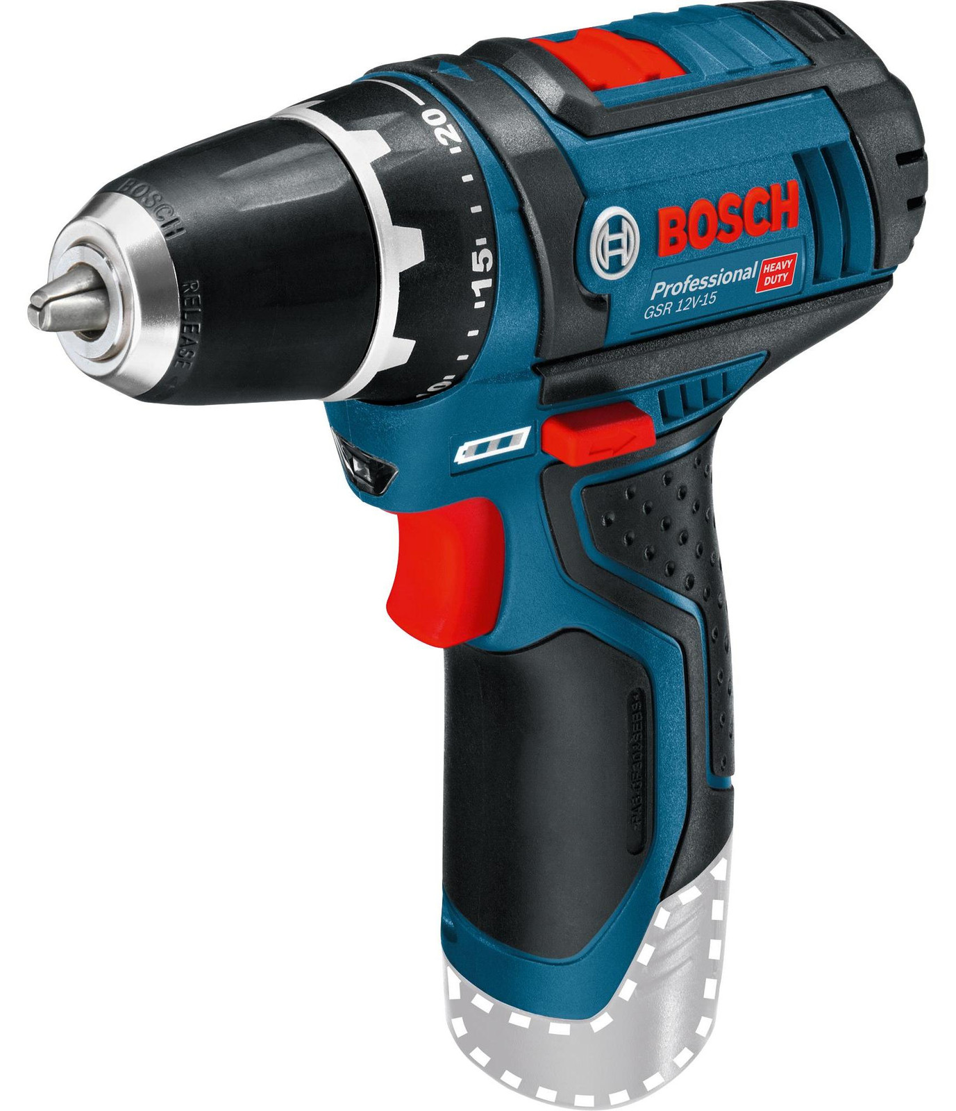 Bosch Professional GSR 12V-15 Accu boormachine/schroefmachine (zonder accu) - 0601868101
