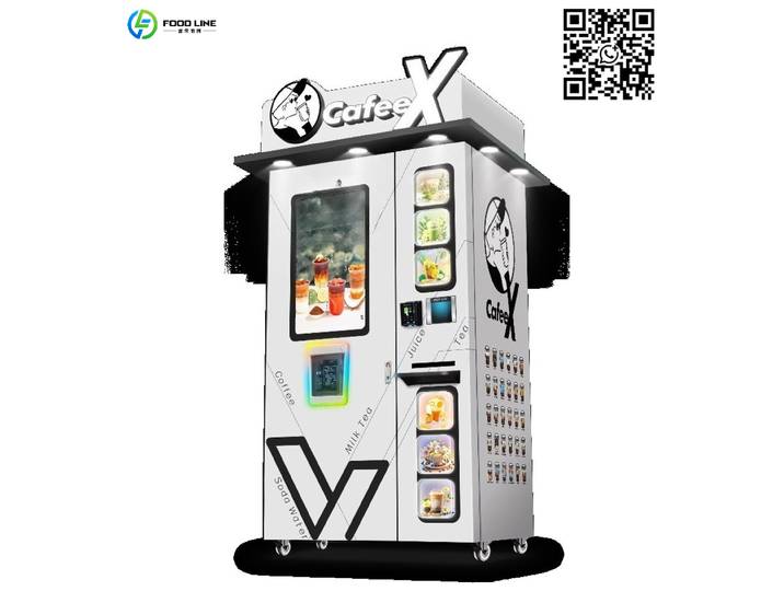 Kiosque extérieur personnalisé de nouvelle conception, distributeur automatique de café, robot à milkshake, machine à café
