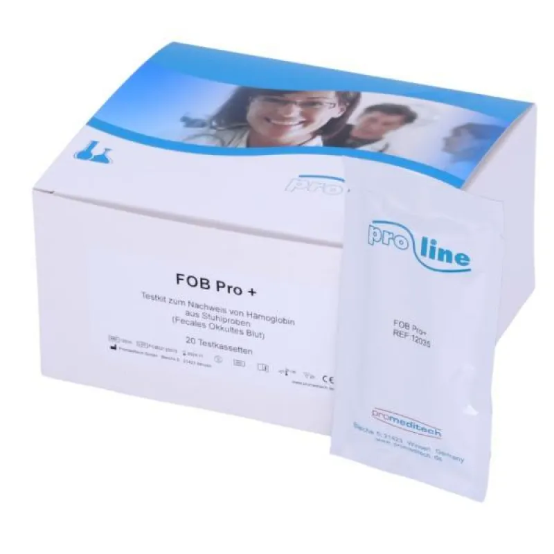 Promeditech GmbH ProLine Immunologischer Doppel Stuhltest (iFOBT) HB-HP PRO+ (20 Testkassetten) 12036