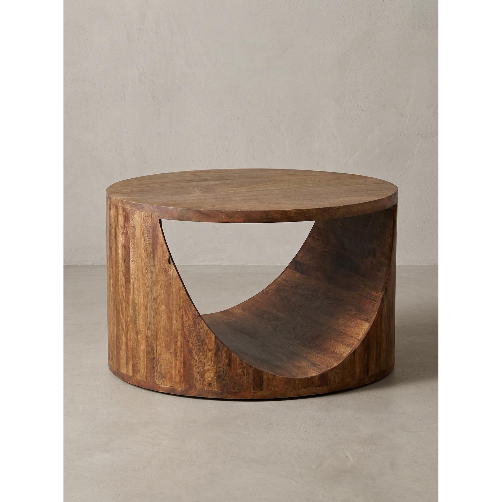 Couchtisch Mango Massivholz Ø 60x36 cm - ANTEQUERA Kadima Design