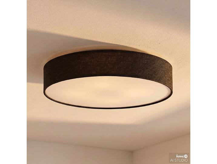 Plafonnier LED 57 x 12 x 57cm Blanc Tissu mélangé LED Module LED