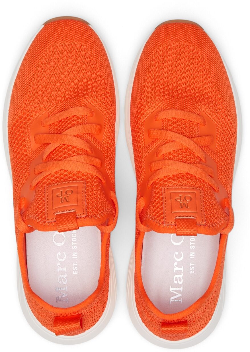 Sneaker MARC O'POLO "aus recyceltem Polyester", Damen, Gr. 37, Synthetik, orange (m282), Obermaterial: 100% Polyester, unifarben, Schuhe Sneaker
