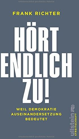 Frank Richter - Hört endlich zu!: Weil Demokratie Auseinandersetzung bedeutet - Preis vom 17.10.2026 19:25:27 h