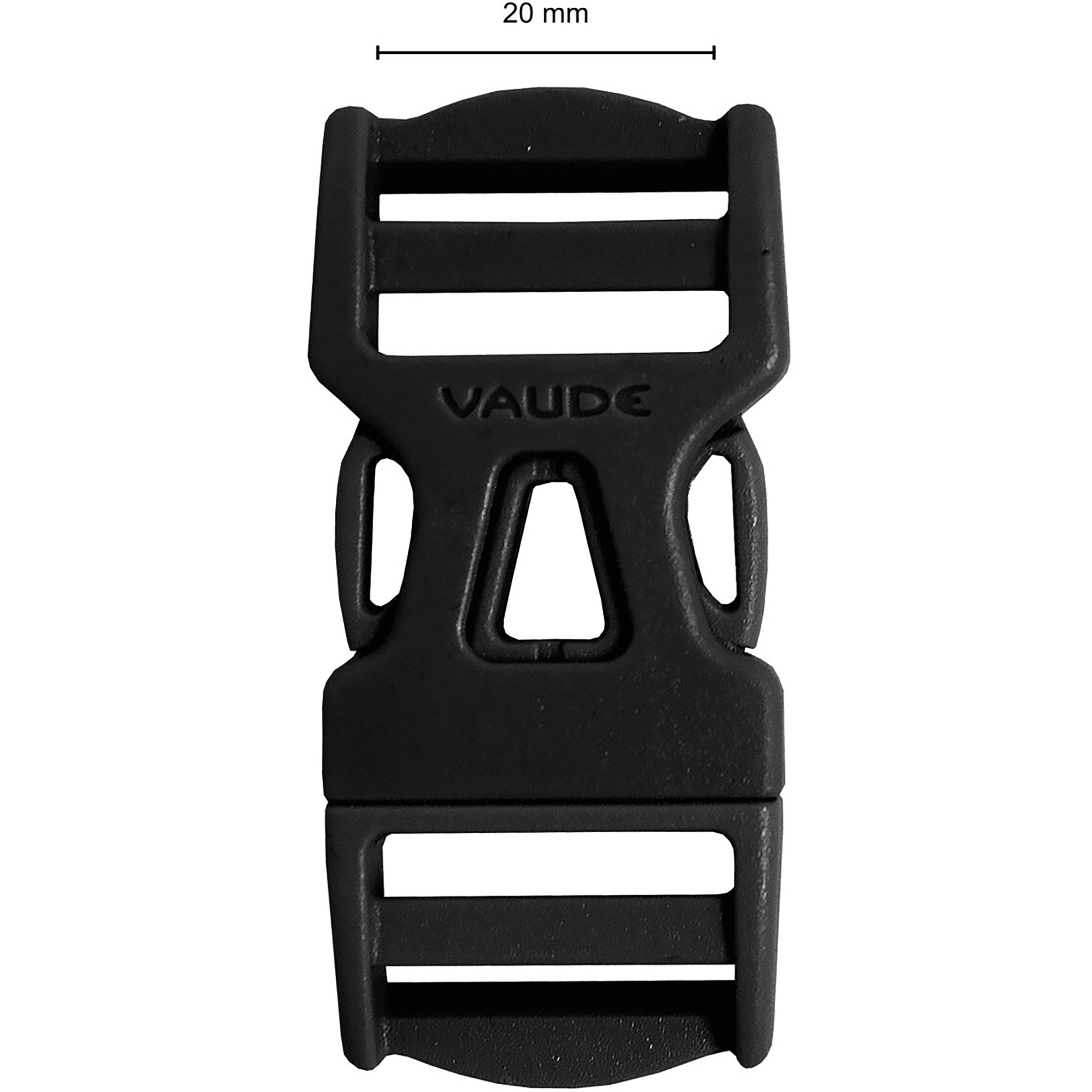 Vaude Steckschnalle 20mm Dual Adjust Rucksack Zubehör schwarz