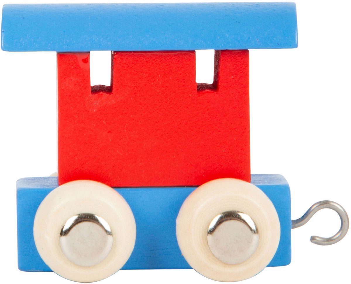Small Foot Houten Lettertrein Wagon Rood/Blauw
