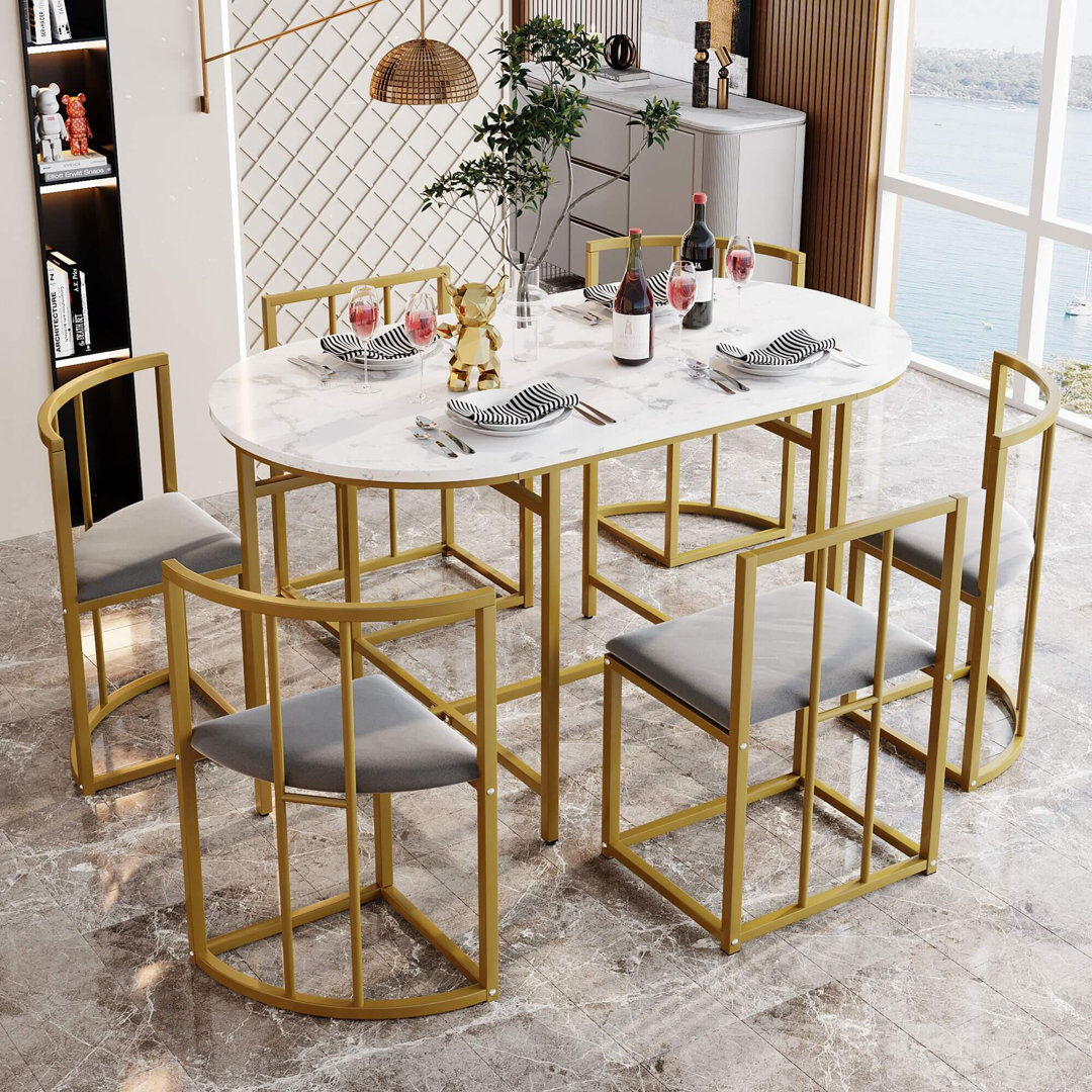 Brayden Studio 6 -Person Dining Set White