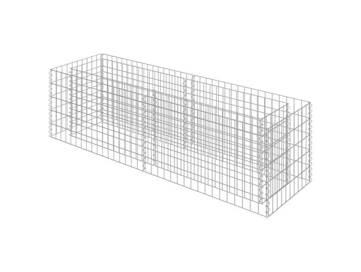 vidaXL Gabionen-Hochbeet Verzinkter Stahl 180/50/50 Cm, Silberfarben, Metall, Rechteckig, 180x50x50 cm, Gartenzubehör, Hochbeete