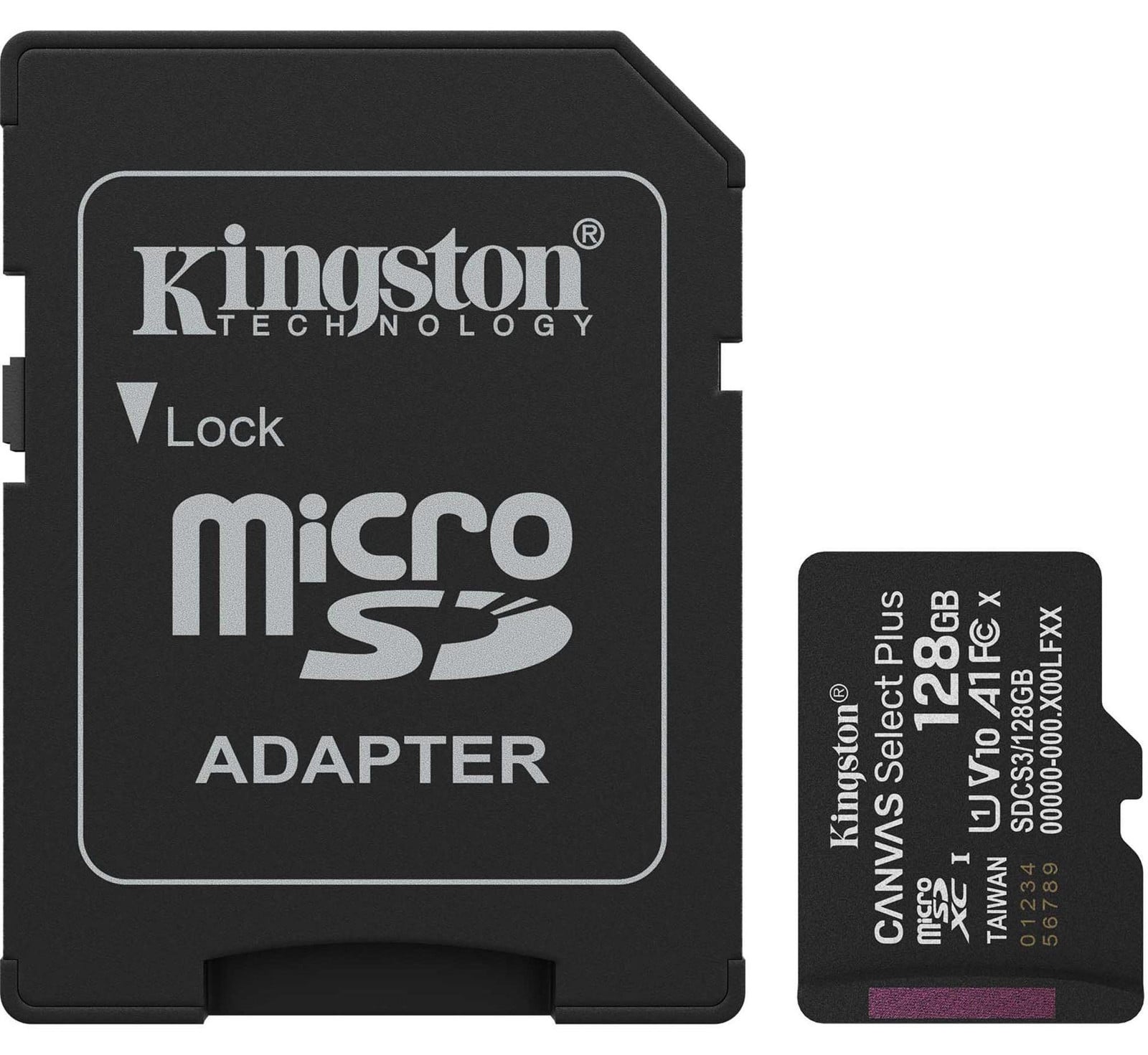 Kingston Technology 128GB microSDXC Canvas Select Plus Gen3 150MB/s A1 MicroSD-kaart met adapter
