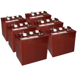 6x Trojan T-105 Plus 6V 225Ah Deep Cycle Batterie (36V)