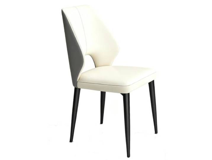 FCZVWPR Beistellstühle for Das Esszimmer, Moderne, Armlose Küchenstühle Mit Gepolsterte Esszimmerstühle, Beine Aus Kohlenstoffstahl, For Esszimmer-Apartment(White)