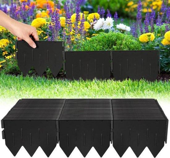 Gazonrand Tuin Zwart - Flexibele Borderrand voor het Afbakenen van je Tuin - 10 meter