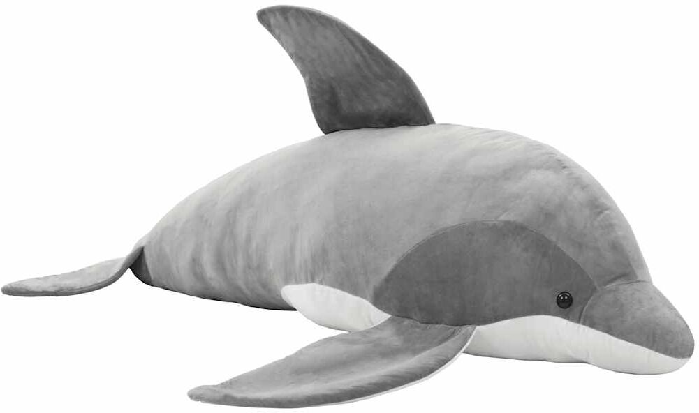 vidaXL dauphin en peluche Gris