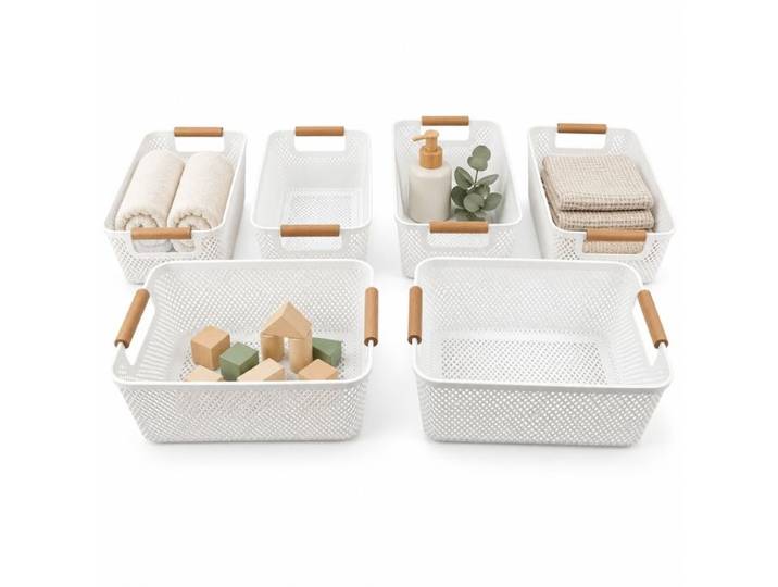 Relaxdays Panier de rangement, lot de 6
