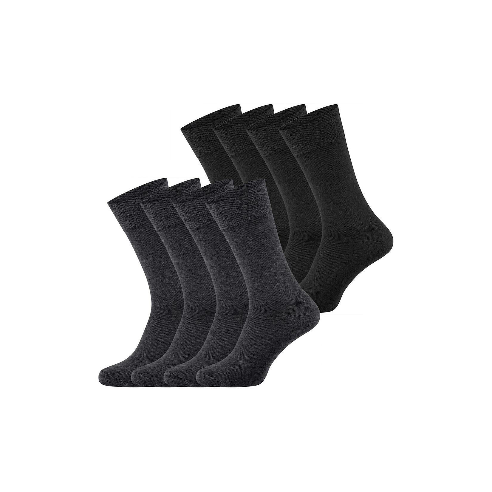 NUR DIE Herren Freizeitsocken Bambus Komfortbund 8er Pack
