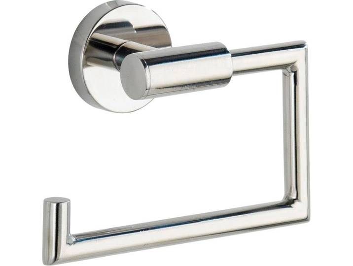 Toilettenpapierhalter WENKO Bosio , silber (silberfarben), B:15cm H:10,5cm L:6cm, Edelstahl, Toilettenpapierhalter, Toilettenpapierhalter, Edelstahl, rostfrei