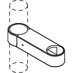 Hewi Brauseschlauchhalter 6856397 131x38x25mm, matt, lichtgrau