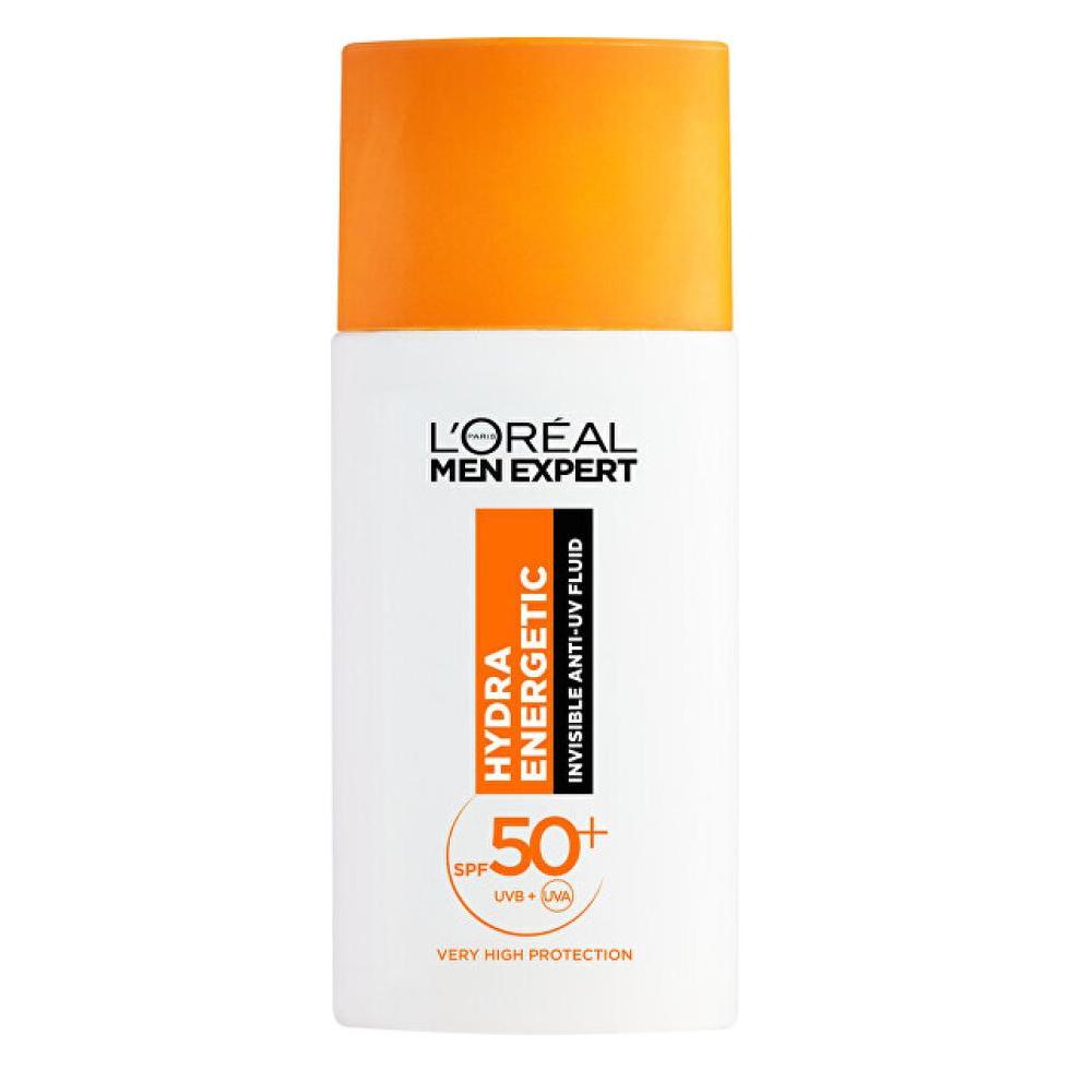 L'Oréal Paris L'Oreal Paris Hydrating Fluid Spf 50+ Men Expert Hydra Energetic Invisible Anti-Uv Fluid - 50 Ml (SPF 50+, 50 ml) (3600524195687)