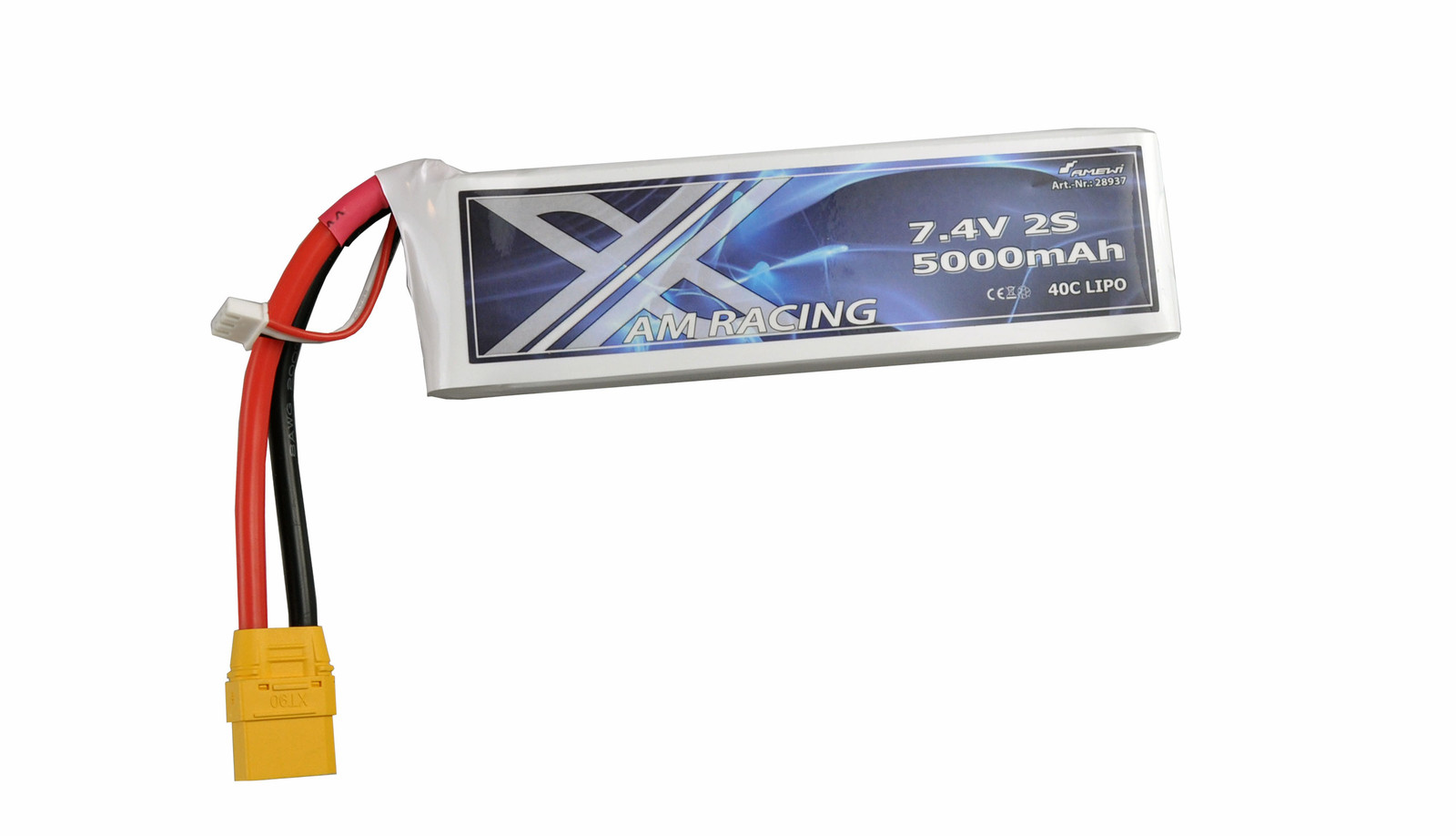 AMEWI RCZ Akku LiPo 2S 7,4V 5000mAh 40C Softcase XT90