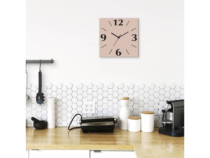 Wanduhr ARTLAND Uni Trendfarben , rosa, B:30cm H:30cm T:0,3cm, Wanduhren, Wanduhr, wahlweise mit Quarz- oder Funkuhrwerk, lautlos ohne Tickgeräusche