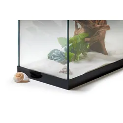Aquarium Kiesblende Vario auf Wunschmaß in Schwarz  5cm 380cm 130cm        