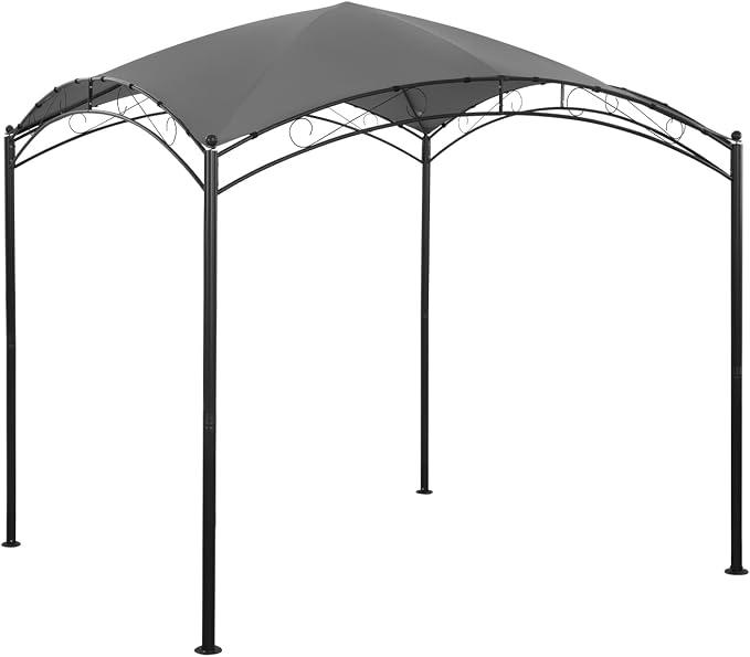 Gartenpavillon 2.5x2.5M, Wasserabweisend und UV-bestandig Pavillon, Ideal fur Freizeit und Partys (Grau)