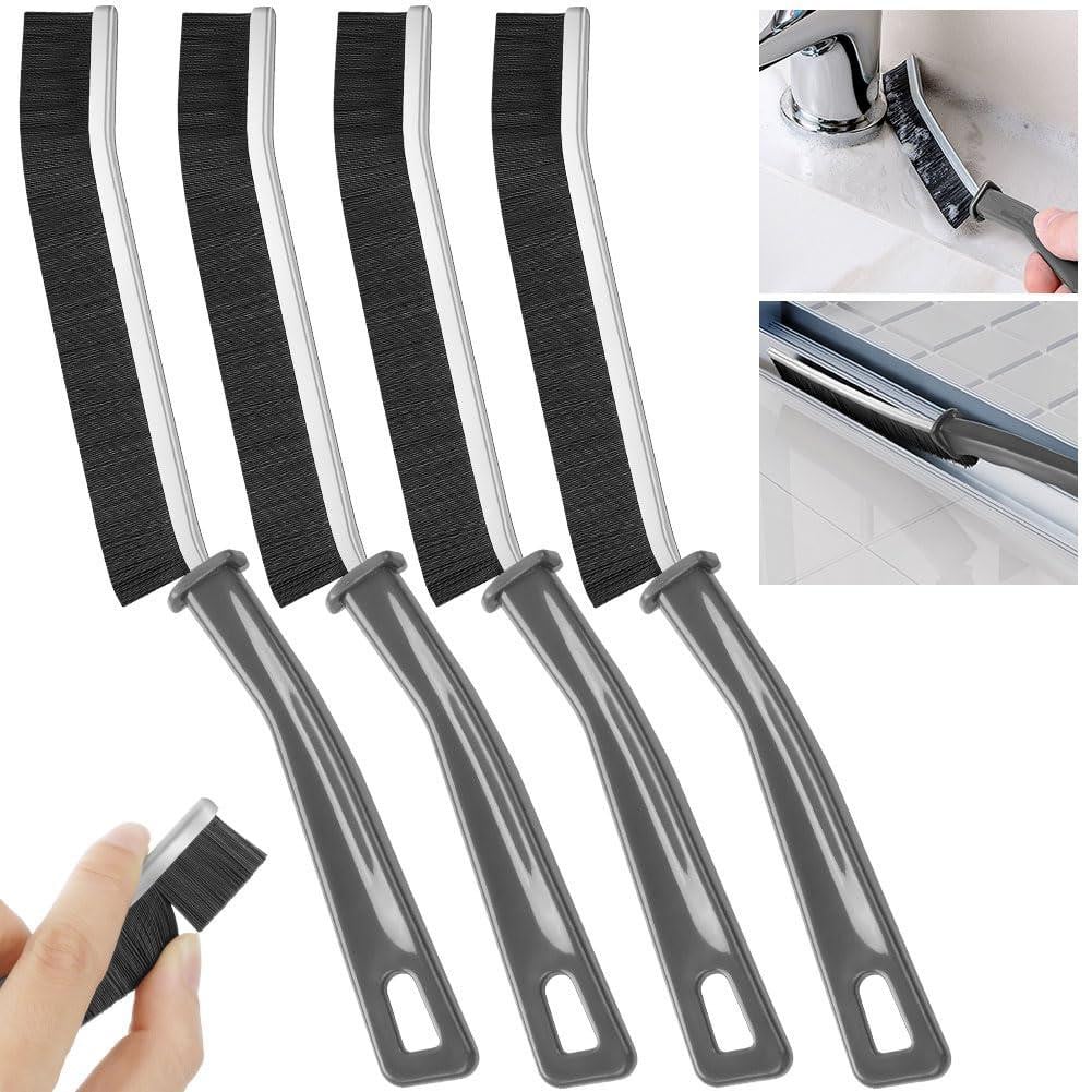 Dripio Set van 4 voegenreinigingsborstels, zwart, 30 cm