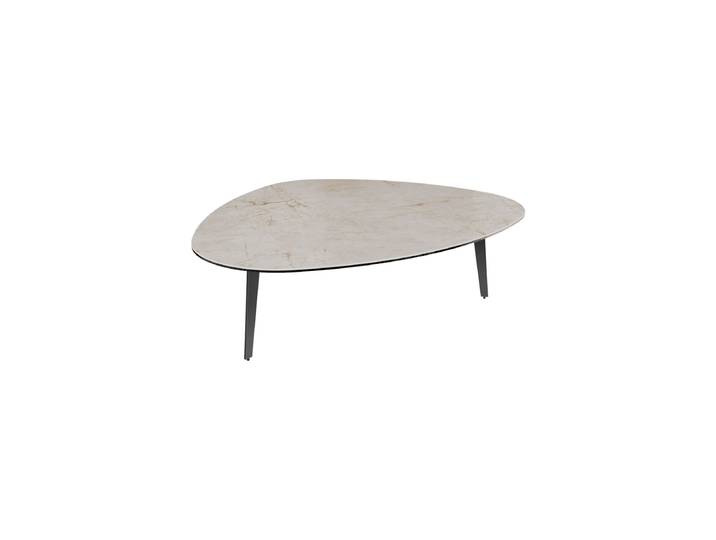 Grosser Design Couchtisch „Grande Galet“ 140 x 120 cm Keramik Marmoroptik Cremona Akante Design