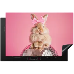 HERDABDECKPLATTE Schleife - Discoball - Kaninchen Induktionsmatte 81x52 cm
