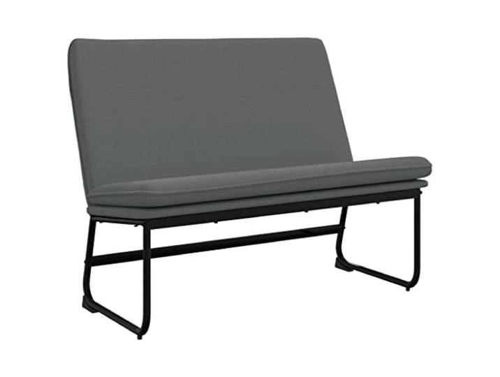 GHVBNMF Sitzbank Dunkelgrau 100x75x76 cm Polsterbank Stoff Metall Bequeme Polsterbank mit Metallgestell für Wohnzimmer und Schlafzimmer. Ideal zum Entspannen und Lesen im Flur.