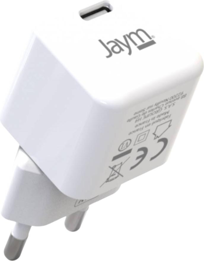 Jaym USB-C 30W netadapter met Power Delivery PPS, wit