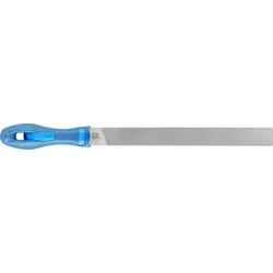 Werkstattfeile mit Heft Flachstumpf 200mm Hieb 1 für grobe Zerspanung, Schruppen