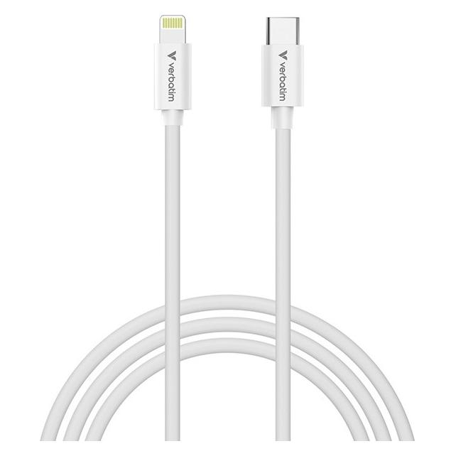 Verbatim Kable Sync & Charge USC-C do Lightning essentials 27W czarny / biały 2szt. 32392 (1 m, USB 2.0, 27 W) (32392)