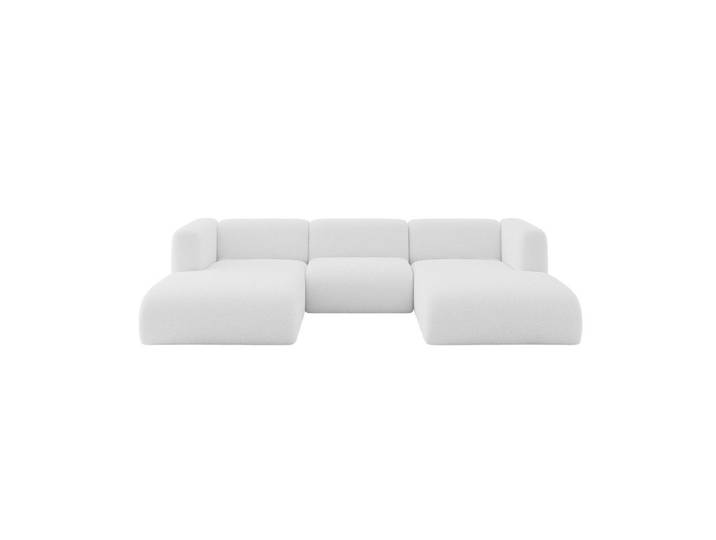 WOHNLANDSCHAFT MIRA-U1 317x179x70 Weiß Bouclé
