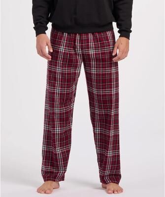 Boxercraft BM6624 Men's Harley Flannel Pant in Maroon Plaid size XS   Cotton
