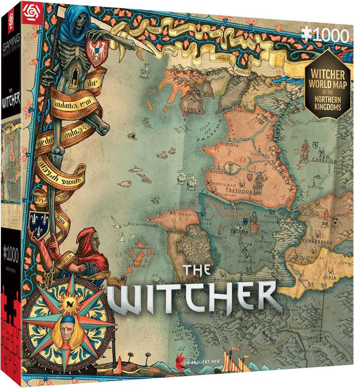 Good Loot The Witcher Northern Kingdom Puzzel met Kaart 1000 stukjes