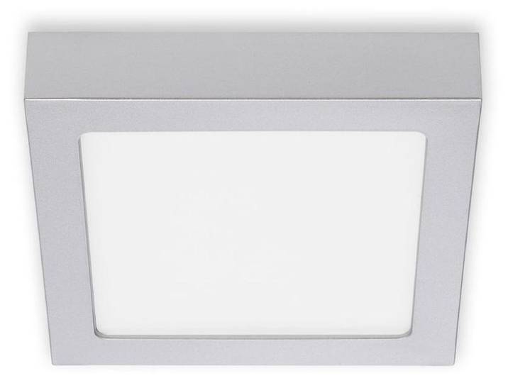 Applique murale LED Briloner\, finition chromée mate\, 17x17 cm\, 12W\, 1050 lumens\, lumière blanc chaud 3000K
