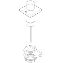 Dornbracht Bedienelement ERSATZTEILE Platin gebürstet 140 x 95 x 90 mm für Unterputzmontage
