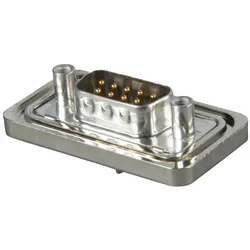 D-SUB ST 09 IP - D-SUB-Stecker, 9-polig, Lötkelch, IP67, gedr.