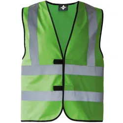 Korntex Unisex Vier Reflexstreifen Weste Warnschutz-Weste KXVR green XXL