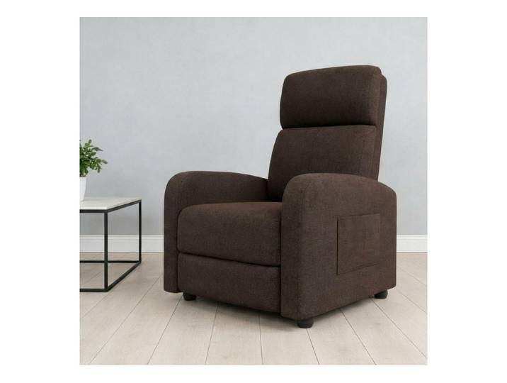 LuxusKollektion Relaxsessel Relaxsessel Fernsehsessel Liegesessel verstellbar Leinen Braun