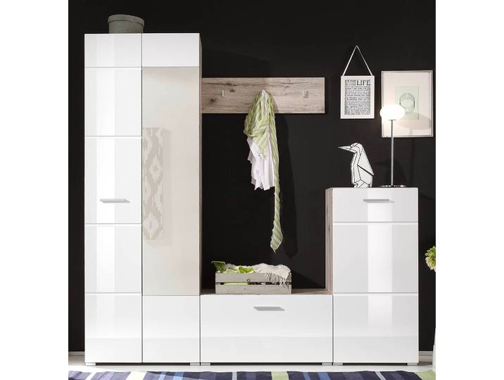 Kompaktgarderobe Sixx 195 x 195 x 36cm Weiß