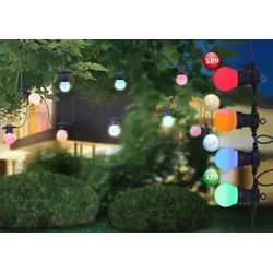 Globo 3407 Nirvana Led Lichterkette Kunststoff Schwarz, 10X Led