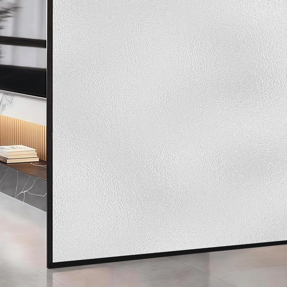 Raamfolie Anti Inkijk Melkglas Wit - 55 x 220 cm