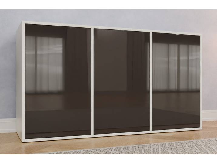TV-Möbel nach Maß - RAL 8019 Graubraun - 88x158x50cm - Individuell konfigurieren