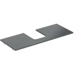 Geberit One Waschtisch-Platte 505105002 120x2x47cm, Ausschnitt mittig, Steinzeug, Marmoroptik schwarz/matt