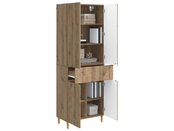 KTHLBRH Schrank-Set 2-teilig Technisches Holz 4 Einlegeböden, 4 Türen, 1 Schublade, modulares Design, Verwendung im Innen- und Außenbereich