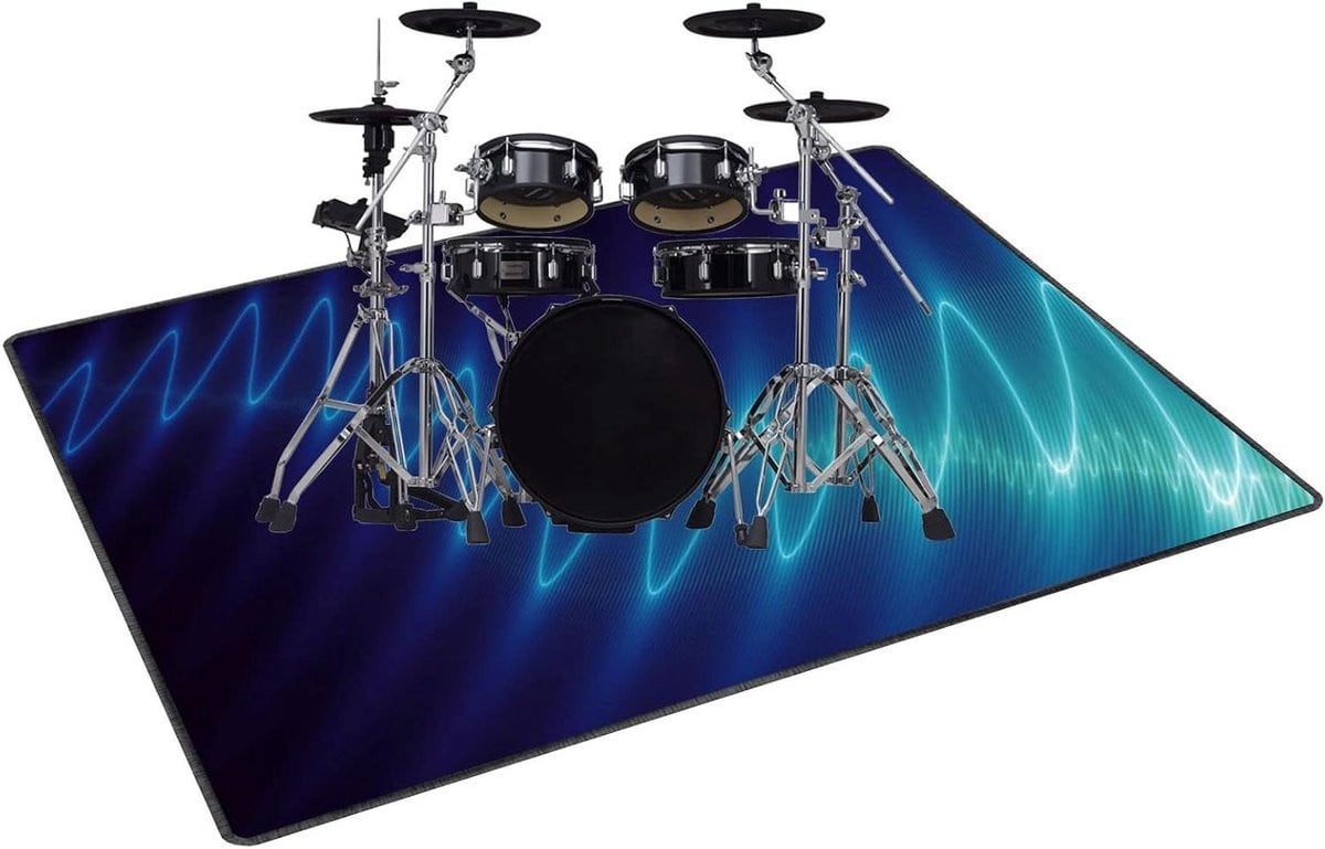 Geluiddichte drummat Grijs - Antislip en geluidsabsorberend drumtapijt - 120 x 100 cm